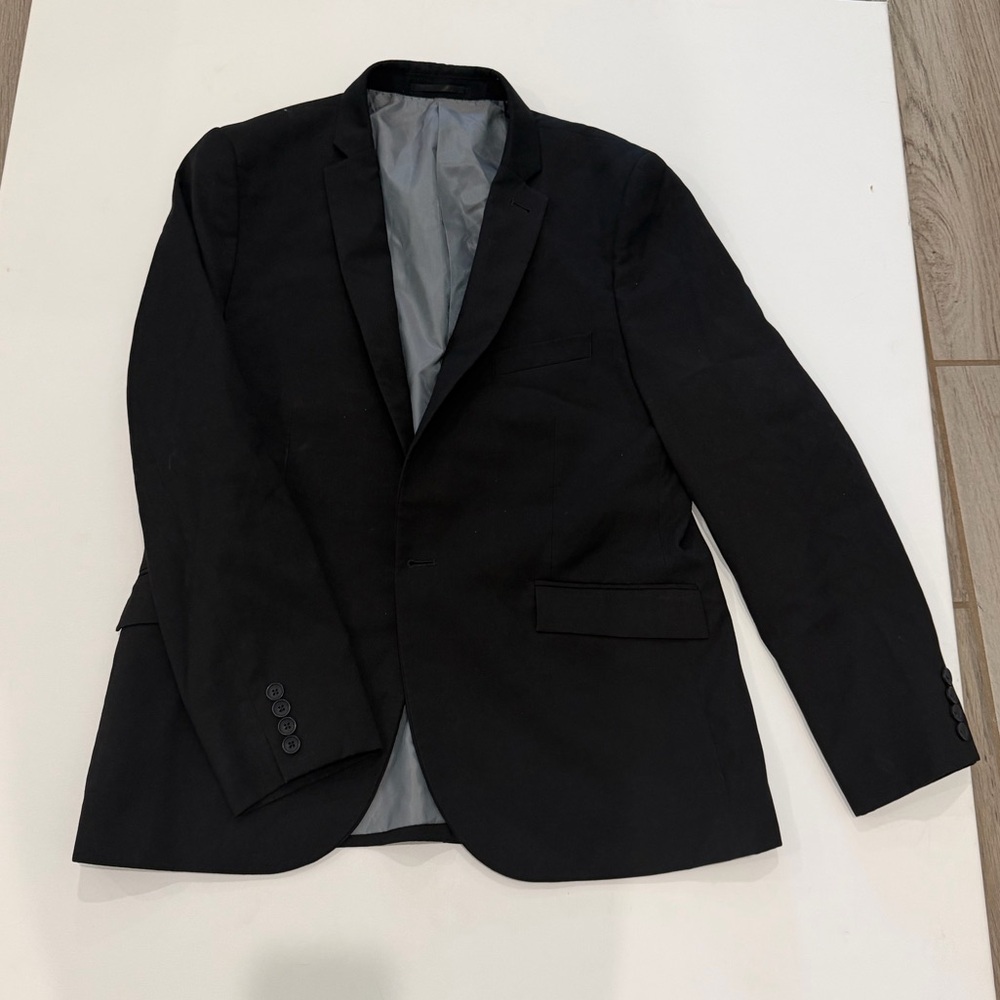 Topman Black Single-Breasted Blazer with Pants